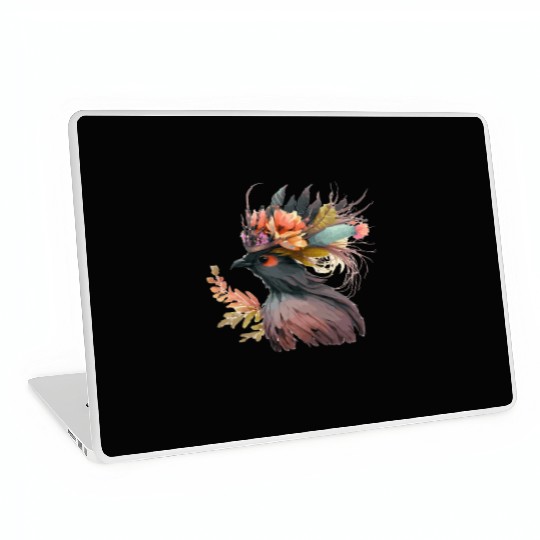 Cute Bird Of Paradise Bird Flower Crown Pet Birds Laptop Skins