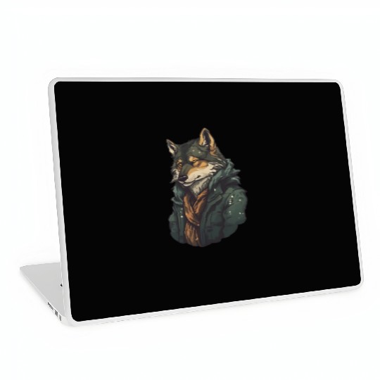 Cool Wolf Head Awesome Wild Animal Graphic Design Laptop Skins