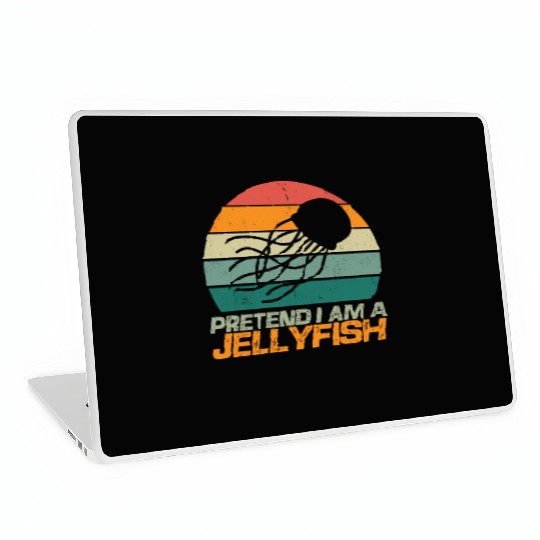 Retro Pretend I m A Jellyfish Ocean Lover Vintage Laptop Skins