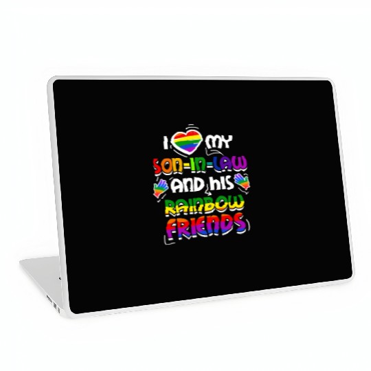 I Love My Son In Law And His Rainbow Friends Laptop Skins