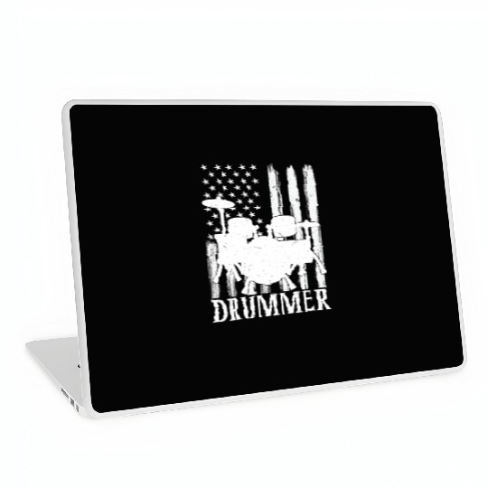 Funny Drummer Art For Men Women Drum Set Drumming Laptop Skins