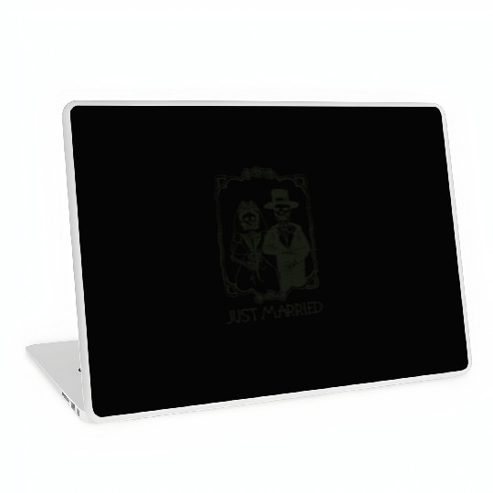 Halloween Skeletons Bride Groom Just Married Laptop Skins