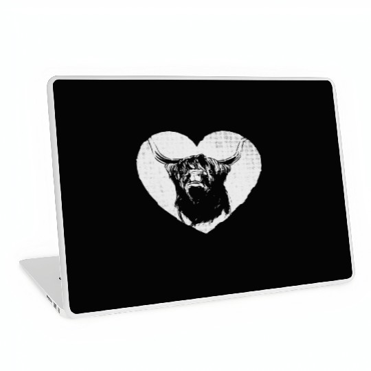 Scotland Farm Scotsman Farmer Highland Cattle Hear Laptop Skins