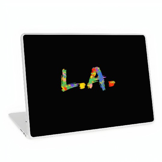 Colorful Los Angeles California Rainbow L A Laptop Skins