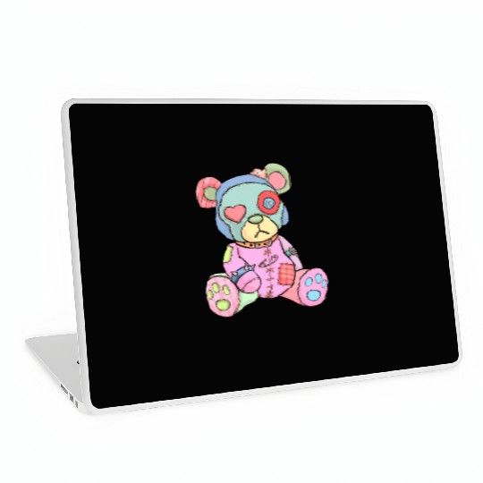 Pastel Goth Teddy Bear Japanese Anime Kawaii Menhe Laptop Skins