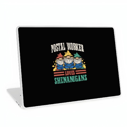 Postal Worker Loves Shenanigans St. Patrick's Day Laptop Skins