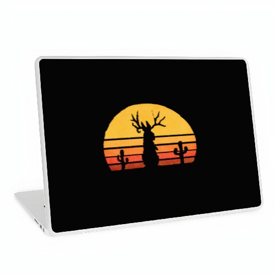 Eighties Jackalope Cryptid Rabbit Laptop Skins