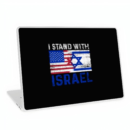 Us Flag I Stand With Israel Laptop Skins