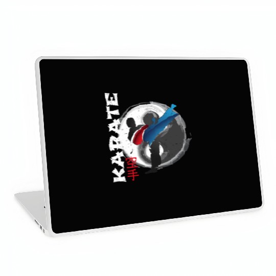 Martial Side Kick Ying Yang Karate Laptop Skins
