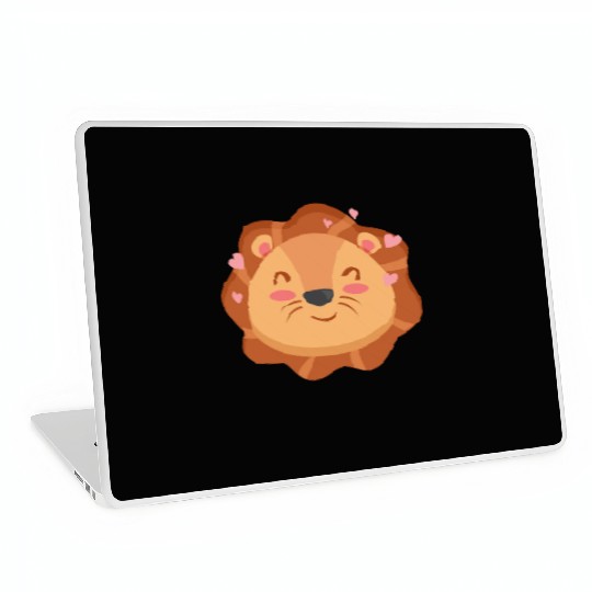 Cute Lion Cartoon Animals Character Design 1 Laptop Skins