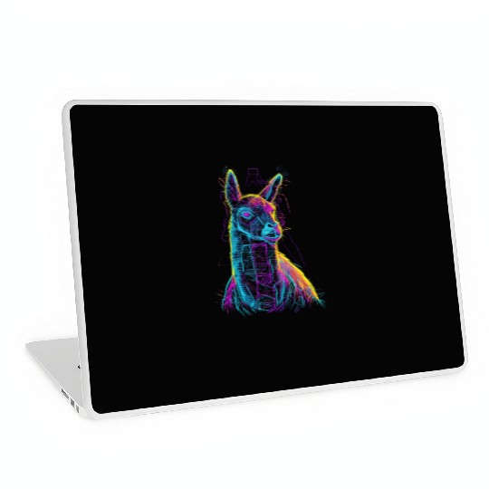 Llama Colorful neon Laptop Skins