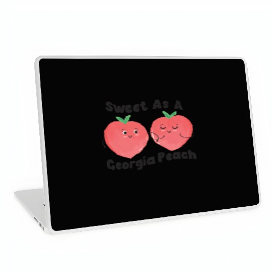 Sweet As A Georgia Peach Cute Funny Southern Laptop Skins