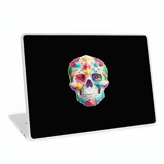 Jeweled Sugar Skull Laptop Skins
