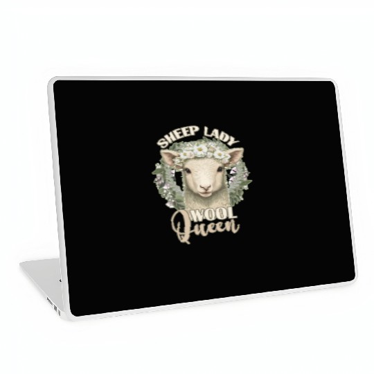 Sheep Lady Wool Queen Spring Flower Animal Funny F Laptop Skins