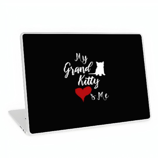 My Grandkitty Loves Me Grandma Of Cats Or Kittens Laptop Skins