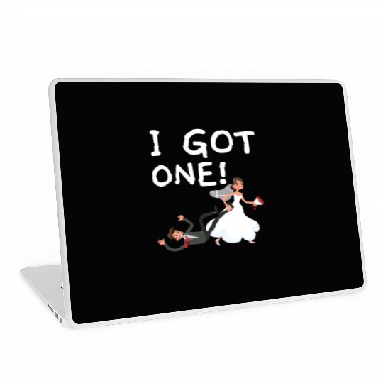 Bride And Groom Wedding Day Marriage Just Married Laptop Skins