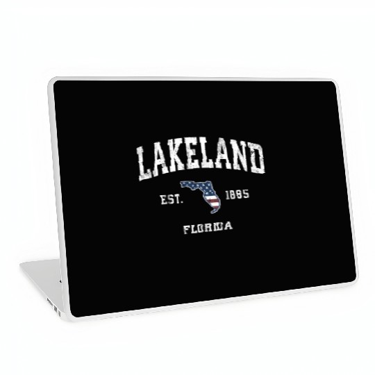 Lakeland Florida Fl American Flag Sports Laptop Skins