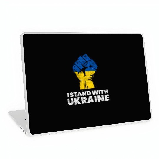 Ukrainian Flag I Stand With Ukraine Flag Laptop Skins