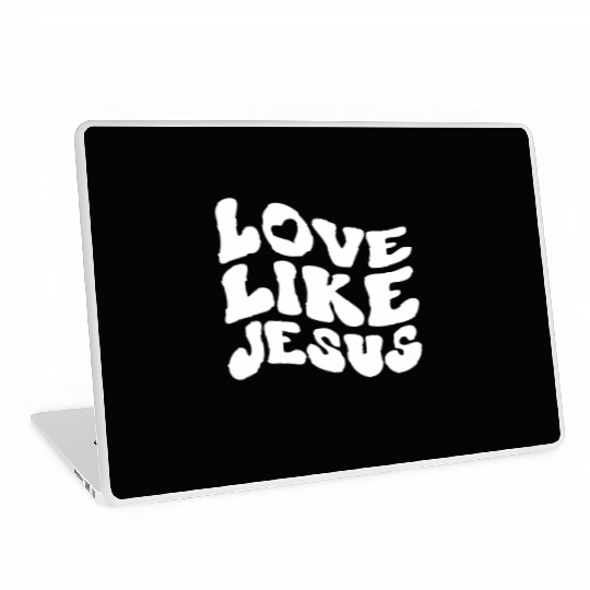 Catholic Christian Love Like Jesus Preppy Groovy Laptop Skins