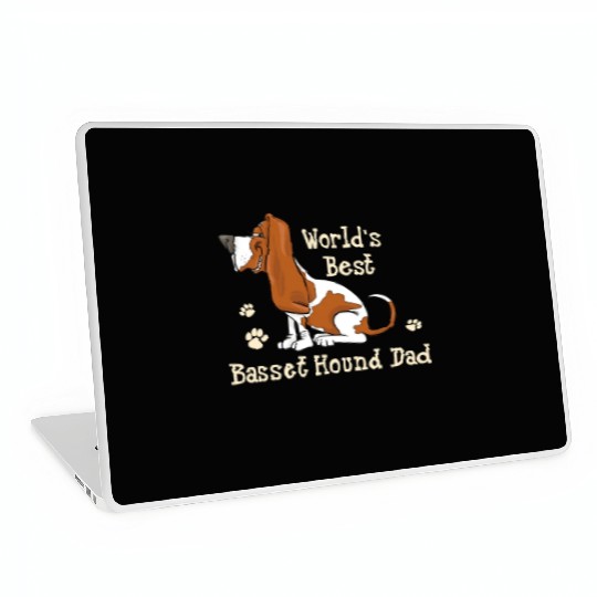 World s Best Basset Hound Dad Dog Owner Laptop Skins