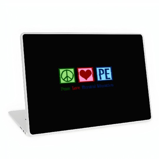 Peace Love Pe Teacher Physical Education Laptop Skins