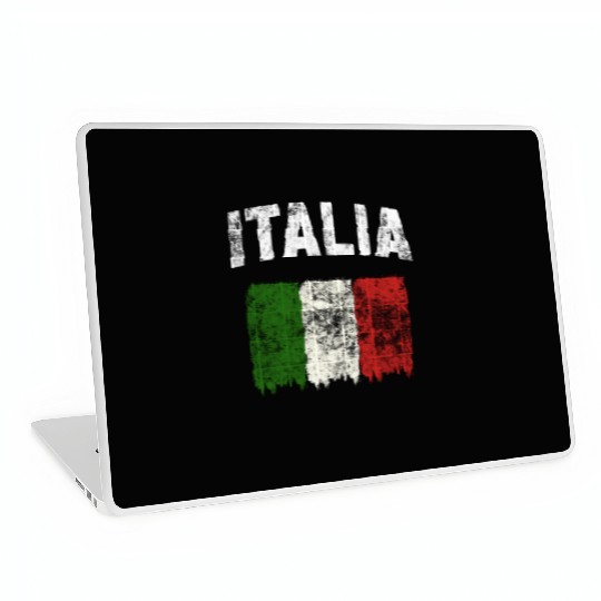 Italia - Distressed Italian Flag Laptop Skins