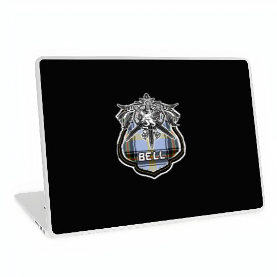 Bell Scottish Clan Family Tartan Lion Sword Name Laptop Skins