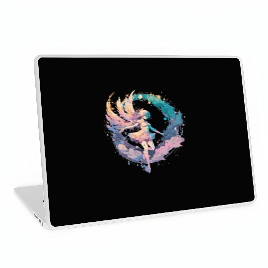 Watercolor Fairy Painting Fairycore Pastel Goth Bu Laptop Skins