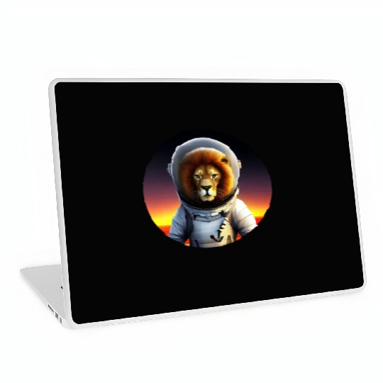 Astronaut lion at sunset Laptop Skins