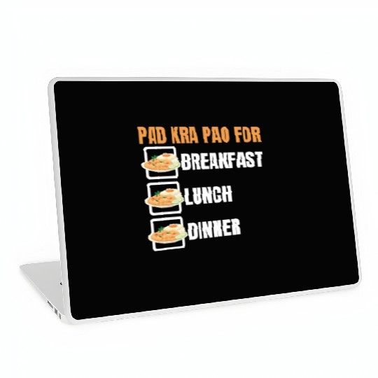 Thai Food Lover Pad Kra Pao Thai Cuisine Laptop Skins