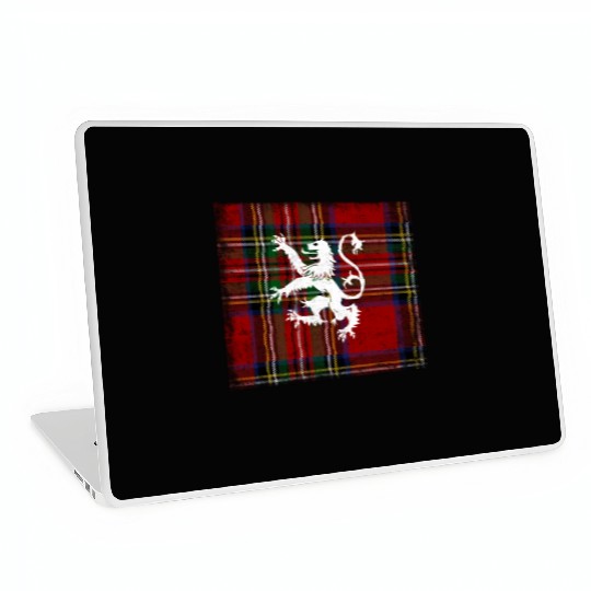 Scottish Tartan Red Plaid Scotland Lion Royal Laptop Skins