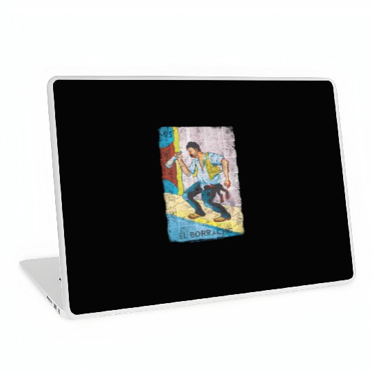 Loteria El Borracho Colorful Tarot Card Laptop Skins