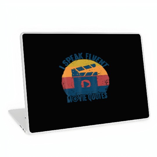 Vintage I Speak Fluent Movie Quotes Movie Lover Laptop Skins