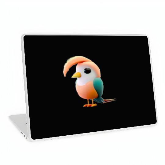 Cute Bird of Paradise 3D Render Laptop Skins