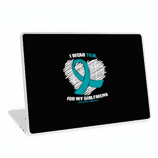 I Wear Teal For My Girlfriend Food Allergy Laptop Skins