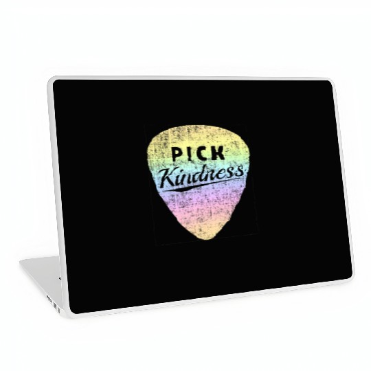 Pastel Rainbow Guitar Pick Pun Anti-Bullying Pick Laptop Skins