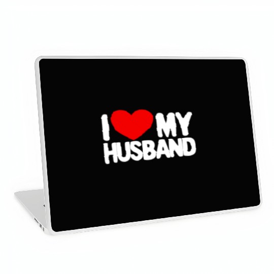 I Love My Husband Red Heart Wife I Love My Husband Laptop Skins