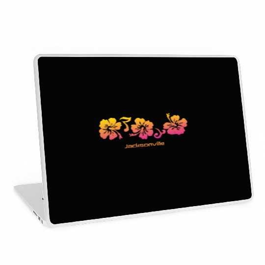 Jacksonville Florida Hibiscus Souvenir Vacation Laptop Skins