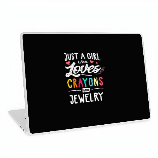 Just A Who Loves Crayons And Jewelry Youth Laptop Skins