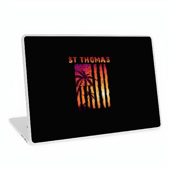St Thomas Us Virgin Islands Patriotic Flag Laptop Skins