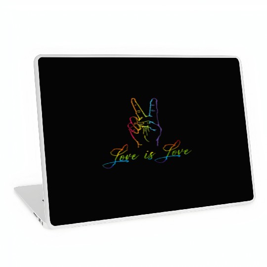 Love Is Love Gay LGBT Pride Love Laptop Skins