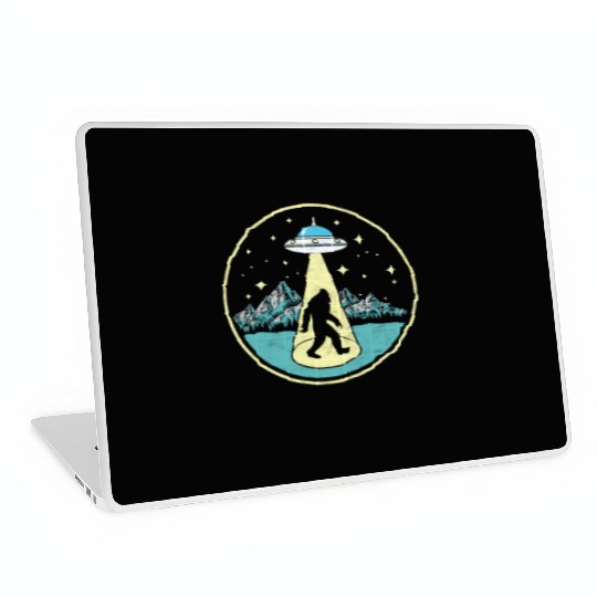 Bigfoot Abduction Sasquatch Ufo Alien Laptop Skins