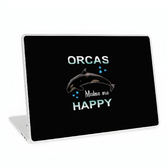 Orcas Make Me Happy Killer Whale Laptop Skins