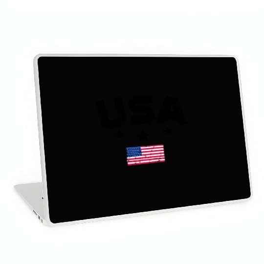 Father's day Best dad ever with US american flag Laptop Skins