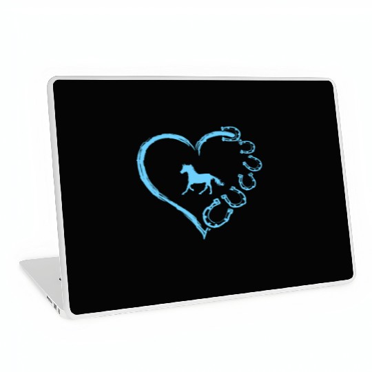 Horseshoe Heart Horse Mom Horseback Riding Laptop Skins