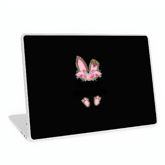 Easter Bunny Ear Teacher Leopard Teacher Assistant Laptop Skins