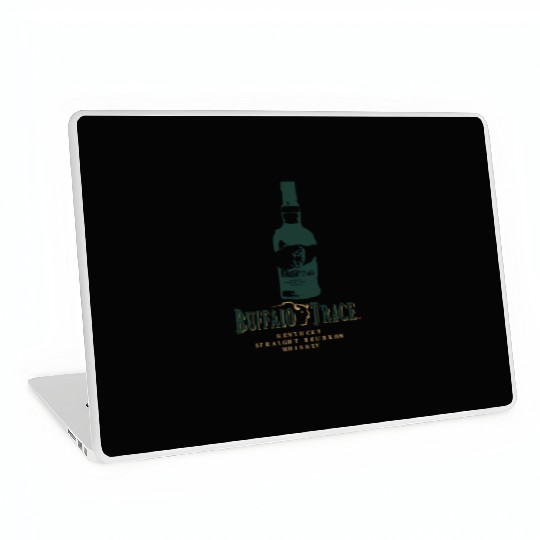 Buffalo Bourbon Whiey Bottle Gold And Green Logo Laptop Skins