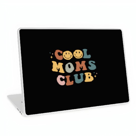 Moms Club On Back Print Laptop Skins