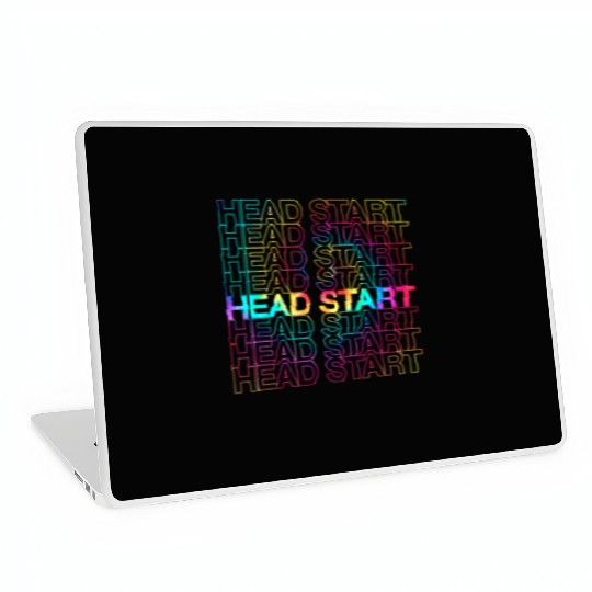 Rainbow Tie Dye Head Start Team Back To School Laptop Skins