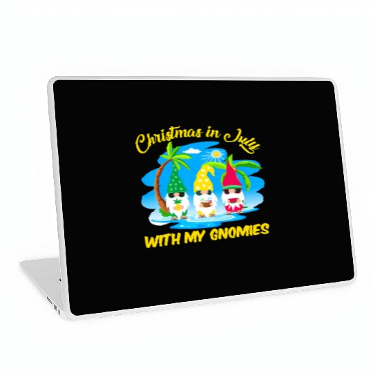 Christmas In July With My Gnomies Beach Summer Laptop Skins
